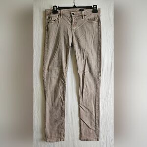 AG Adriano Goldschmied Jeans Womens 28R (30x27.5) Tan Stevie Ankle Slim Soft GUC